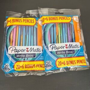 Mechanical Pencils 0.7mm Assorted Colors 26ct. #2 Black lead. 2 packs